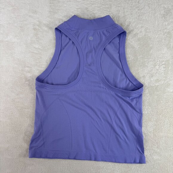 Athleta Women S/M Momentum Seamless Mock Tank Sleeveless Athleisure Purple - Picture 4 of 6